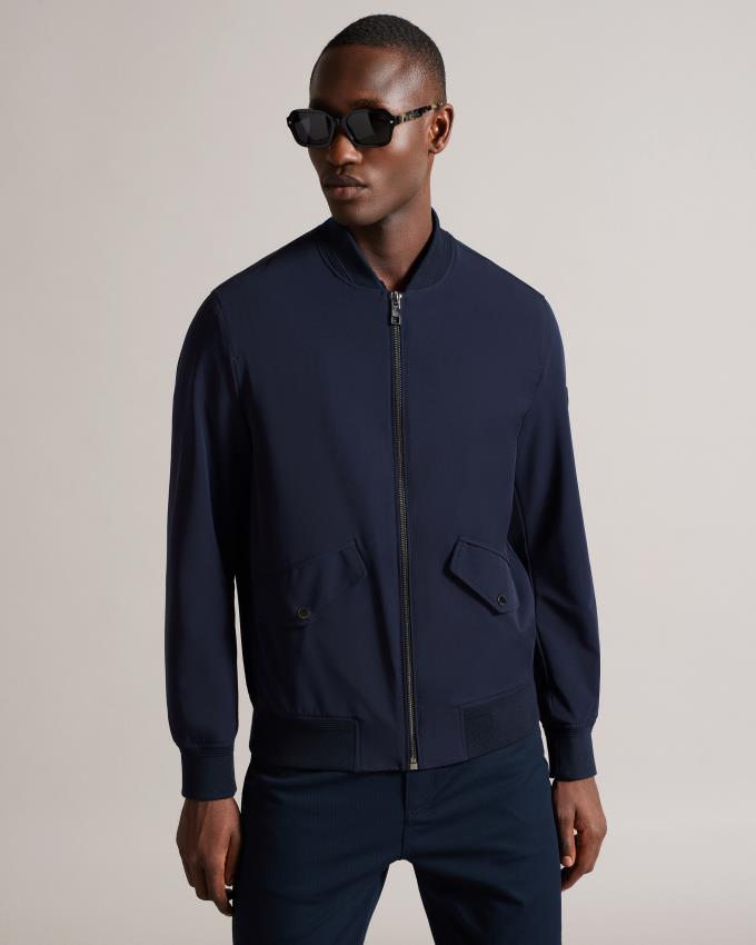 Veste Ted Baker Twill Bomber Bleu Marine Homme | SNG-23859463